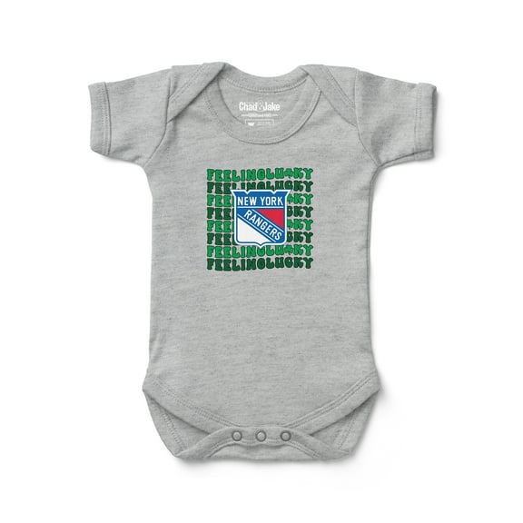Infant Chad & Jake Heather Gray New York Rangers Feeling Lucky Bodysuit