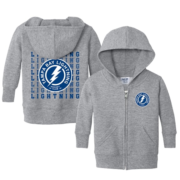 Infant Chad & Jake Heather Gray Tampa Bay Lightning Full-Zip Retro Sweatshirt