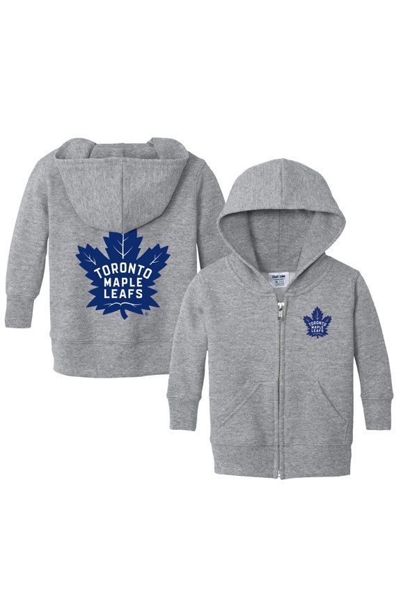 Infant Chad & Jake Heather Gray Toronto Maple Leafs Logo Full-Zip Hoodie