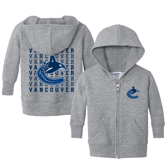 Infant Chad & Jake Heather Gray Vancouver Canucks Full-Zip Retro Sweatshirt