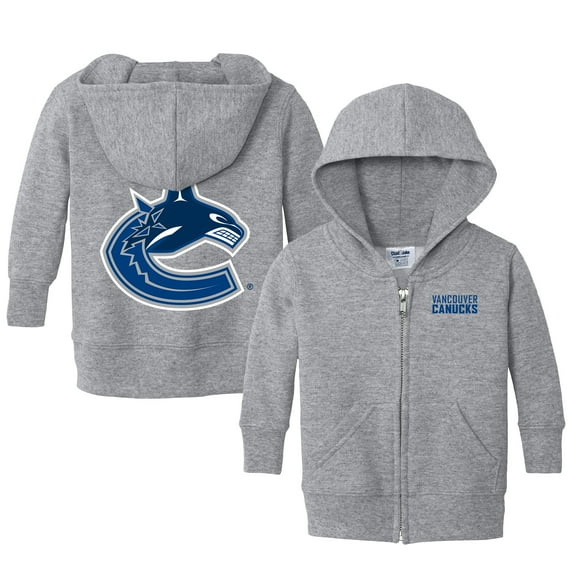 Infant Chad & Jake Heather Gray Vancouver Canucks Logo Full-Zip Hoodie Jacket