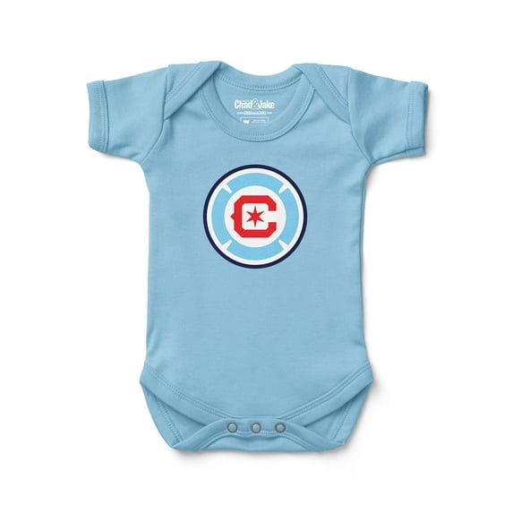 Infant Chad & Jake Light Blue Chicago Fire Bodysuit