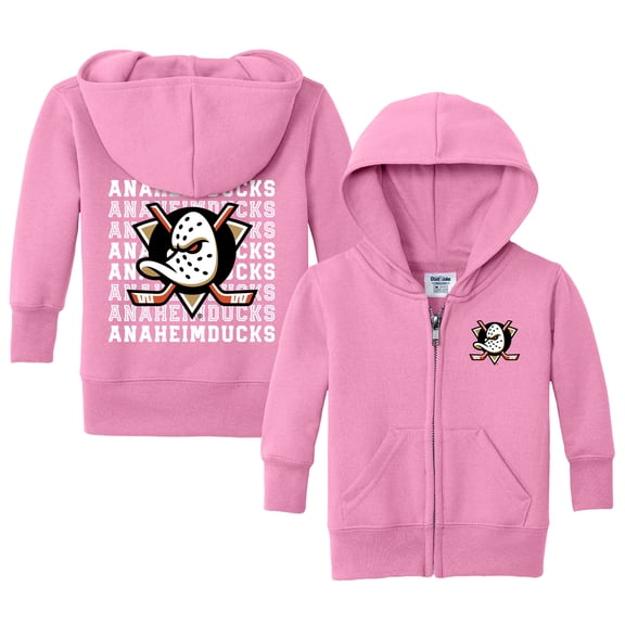 Infant Chad & Jake Light Pink Anaheim Ducks Full-Zip Retro Hoodie