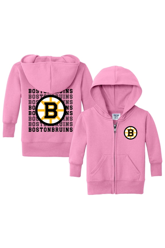 Infant Chad & Jake Light Pink Boston Bruins Full-Zip Retro Hoodie