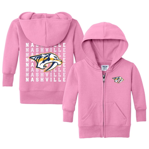 Infant Chad & Jake Light Pink Nashville Predators Full-Zip Retro Sweatshirt
