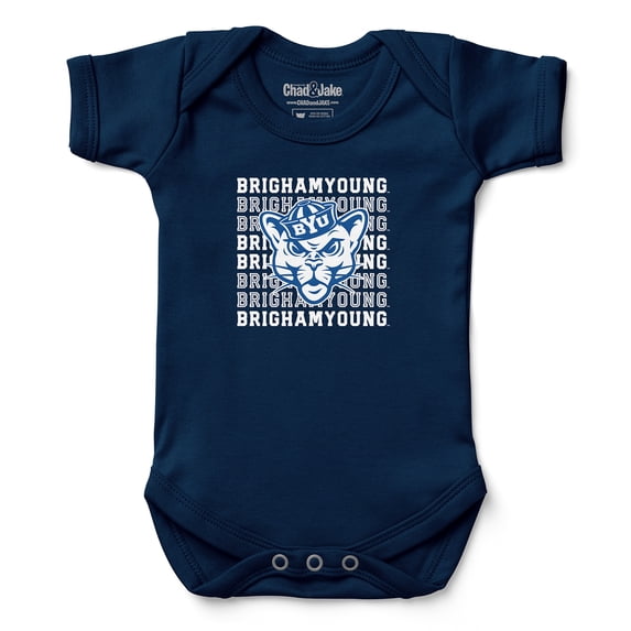 Infant Chad & Jake Navy BYU Cougars Retro Bodysuit