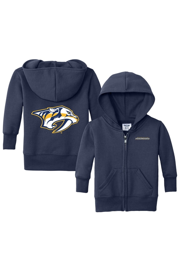 Infant Chad & Jake Navy Nashville Predators Logo Full-Zip Hoodie Jacket