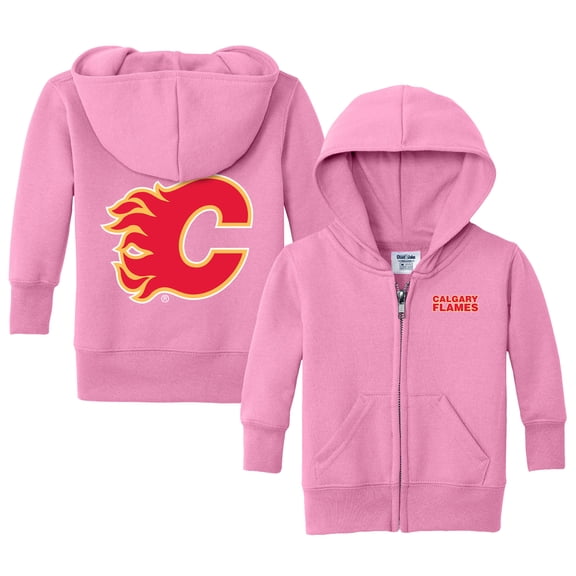 Infant Chad & Jake Pink Calgary Flames Logo Full-Zip Hoodie Jacket