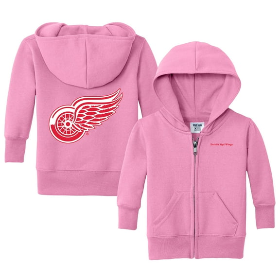 Infant Chad & Jake Pink Detroit Red Wings Logo Full-Zip Hoodie