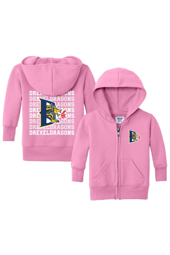 Infant Chad & Jake Pink Drexel Dragons Retro Full-Zip Hoodie