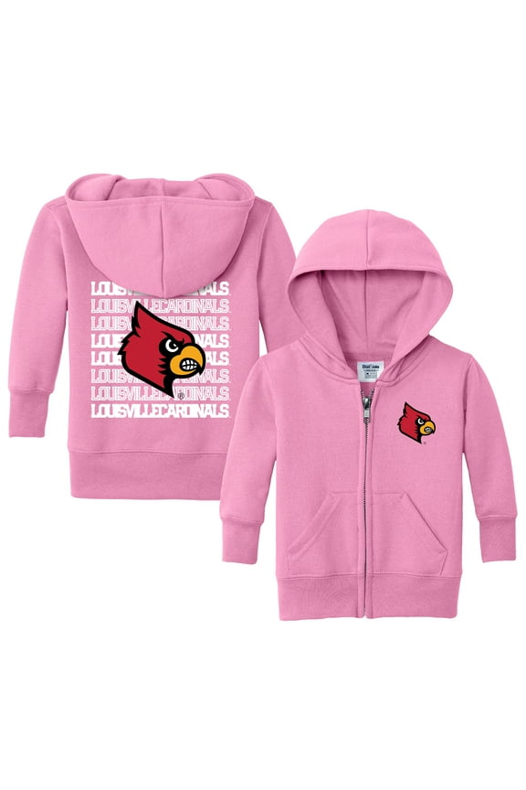 Infant Chad & Jake Pink Louisville Cardinals Retro Full-Zip Hoodie