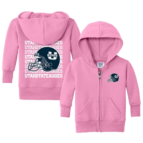 Infant Chad & Jake Pink Utah State Aggies Retro Full-Zip Hoodie
