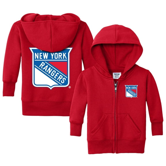 Infant Chad & Jake Red New York Rangers Logo Full-Zip Hoodie