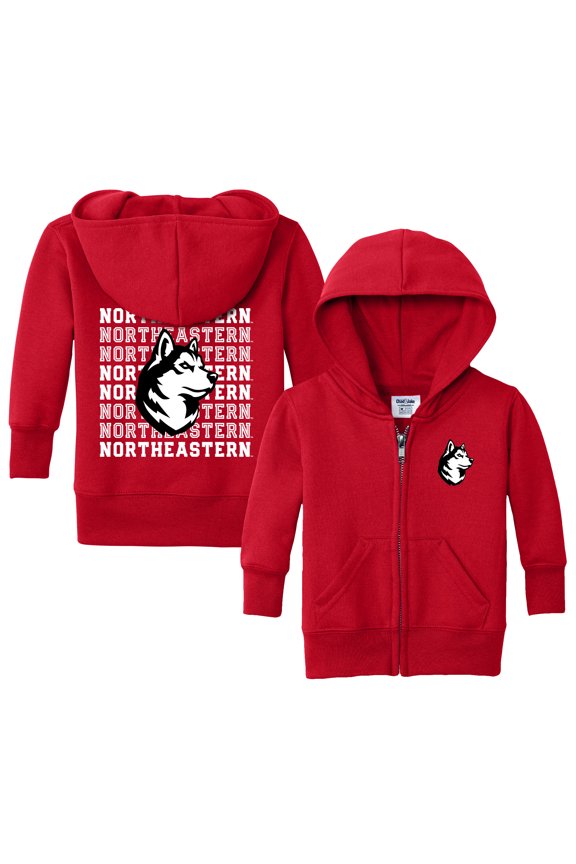 Infant Chad & Jake Red Northeastern Huskies Retro Full-Zip Hoodie