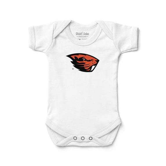 Infant-Chad & Jake White Oregon State Beavers Logo Bodysuit