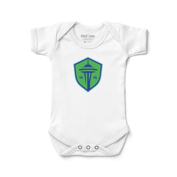 Infant Chad & Jake White Seattle Sounders FC Bodysuit