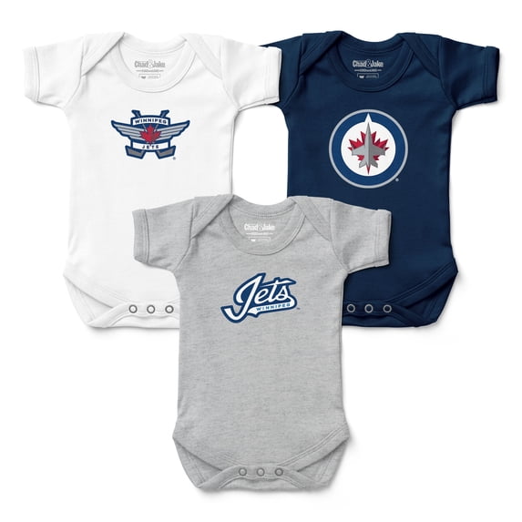Infant Chad & Jake Winnipeg Jets Three-Pack Bodysuit Set