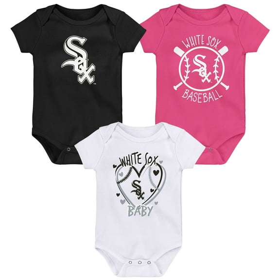 Infant Chicago White Sox Slide Home Three-Pack Bodysuit Set