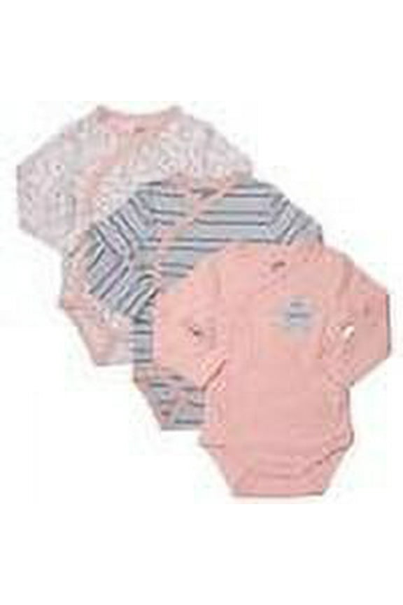 Infant Clothes Baby Kimono Side Snap Onesie Girl Long Sleeve Bodysuit 0-3 Months