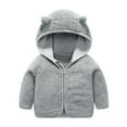 thumbnail image 1 of Coat Baby Jacket Bear Hoodie Zipper Hoodie Boy Clothes 6-12 Months, 1 of 3