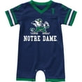 thumbnail image 1 of Infant Colosseum Navy Notre Dame Fighting Irish Bumpo Football Romper, 1 of 1