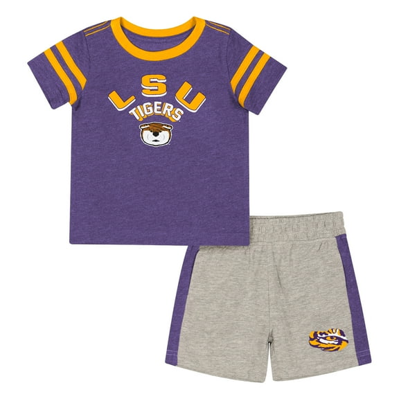 Infant-Colosseum Purple LSU Tigers T-Shirt & Shorts Set