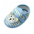 thumbnail image 1 of Infant Cute Cartoon Cotton Shoes Bear Pattern Stripes Casual Sneakers Newborn Soft Sole Toddler Shoes 0-18M, 1 of 3