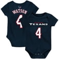 thumbnail image 1 of Infant Deshaun Watson Navy Houston Texans Mainliner Name & Number Bodysuit, 1 of 3