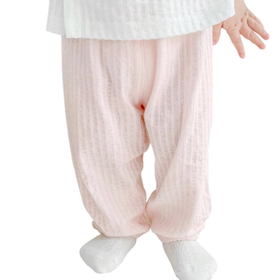 Infant Drawstring Elastic Sweatpants Slacks Pink Boys' Pants Summer Fall Long Pants Clothes for 6-9 Months Girls