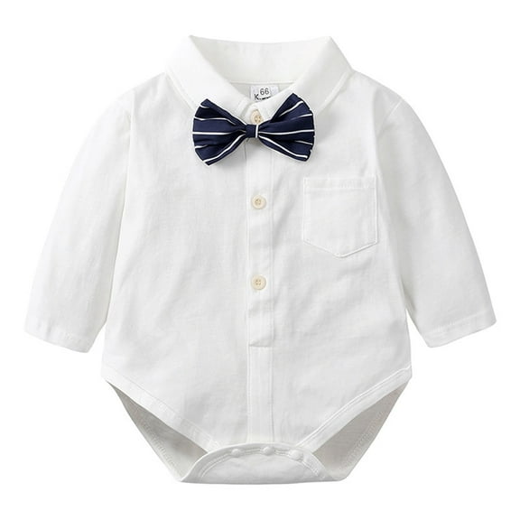 Dress Suit Bowtie Dress Shirt Vest Pants Toddler Boy Wedding Outfit Kids Suits for Boys 0-3 Months