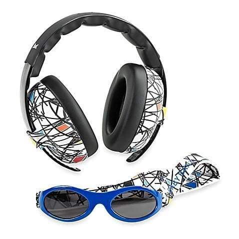 Infant Earmuffs & Sunglasses Combo Set Squiggle