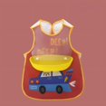 thumbnail image 1 of Infant Eating Cute Baby Bib Waterproof Feeding Apron Boy Girl Cartoon Towel Kids Toddler Spring/Summer Thin Vest Silicone (95cm-105cm,Crazy Car), 1 of 7