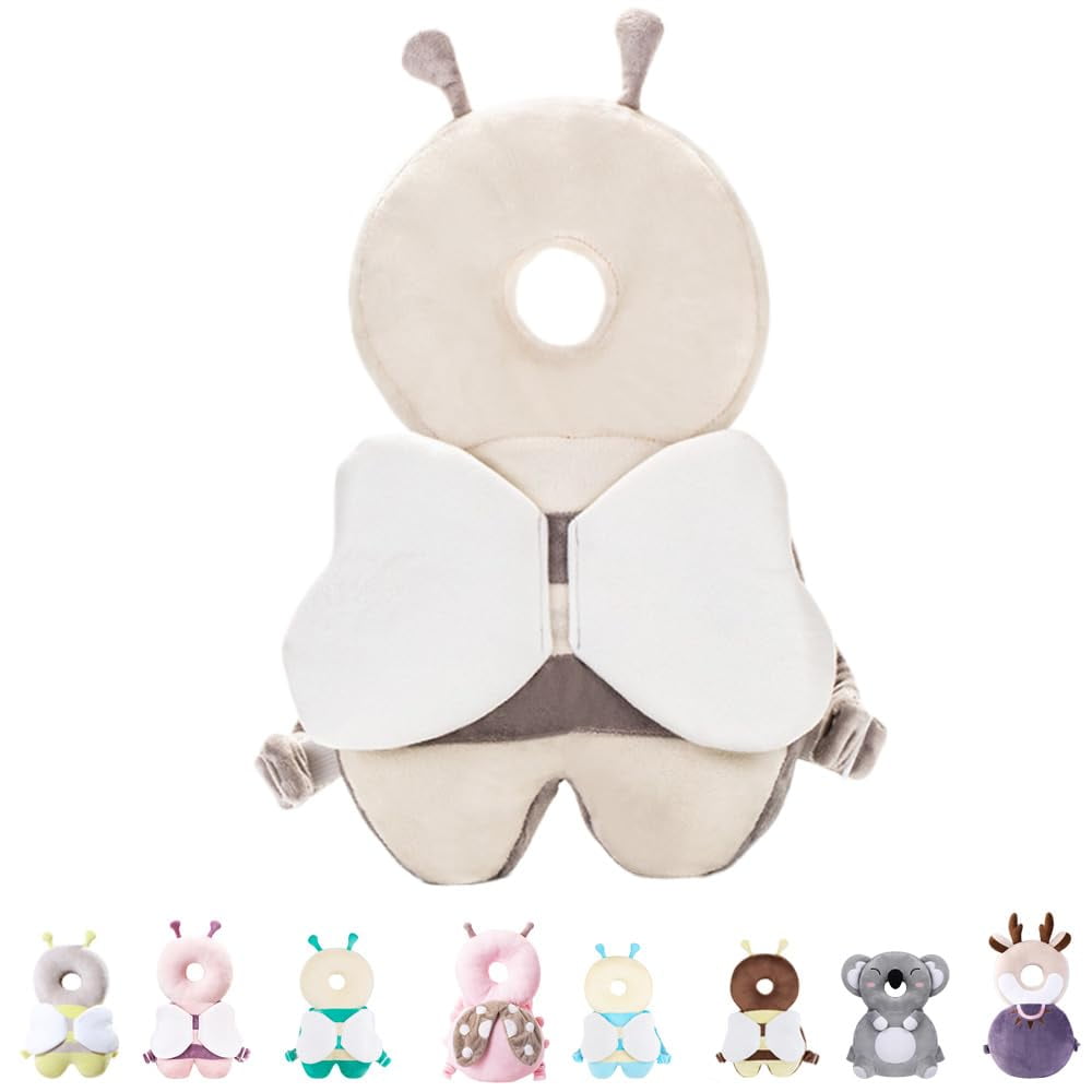 Toddler Baby Head Protection Cushion Backpack WearLight Brown
