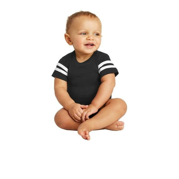 Infant Fine Cotton Jersey Bodysuit Color Black/White 6M Size