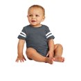 thumbnail image 1 of Infant Fine Cotton Jersey Bodysuit Color Vintage Navy/Blended White 24M Size, 1 of 6
