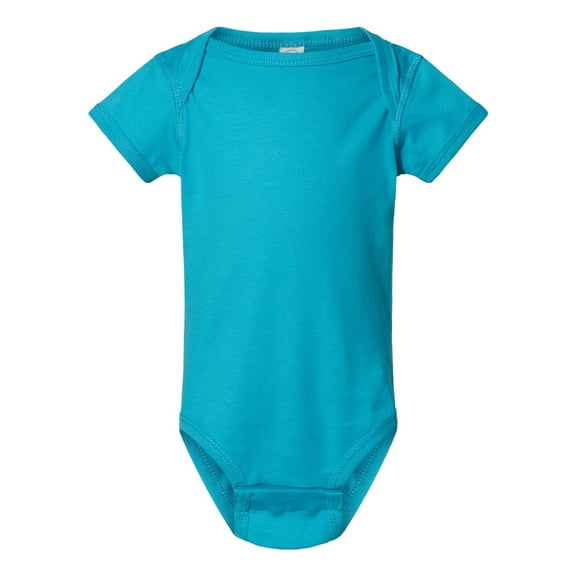 Infant Fine Jersey Bodysuit , Turquoise , 12M