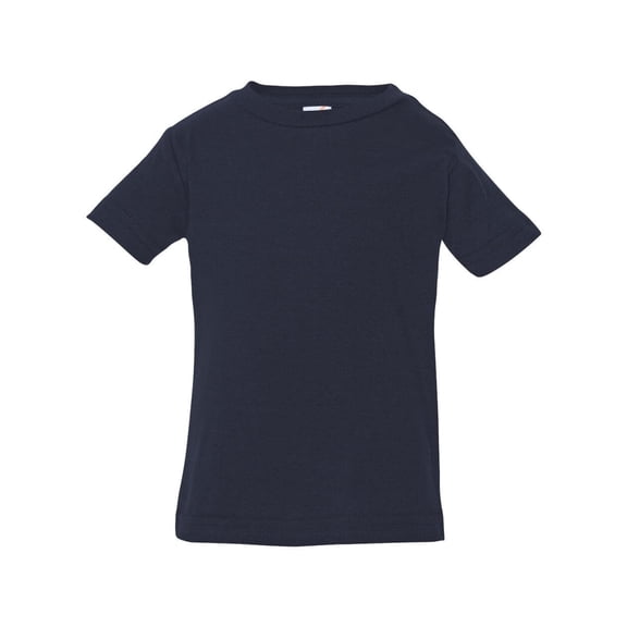 Infant Fine Jersey Tee , Navy , 12M