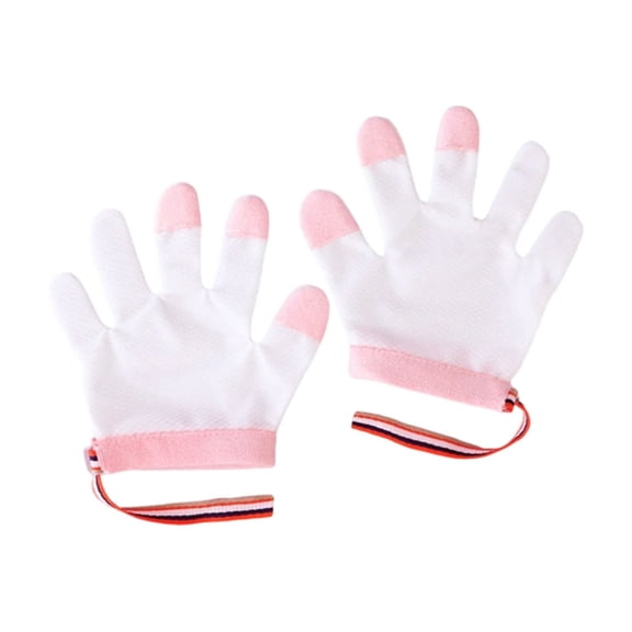 Infant Finger Guard Gloves Prevent Nails Biting Skin Friendly Cotton Fabric Mitts Comfortable for Baby Children