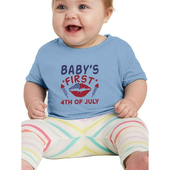 Infant First 4Th Of July Kisses T-Shirt Infant -Image by Shutterstock, 24 Months