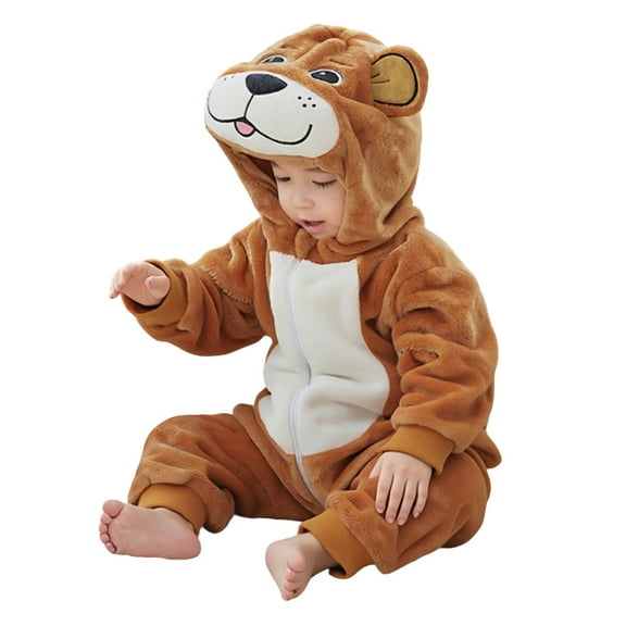 Jumpsuits Unisex Toddler Romper Long Sleeve Romper Winter Autumn Hooded Romper Clothes 3-6 Months