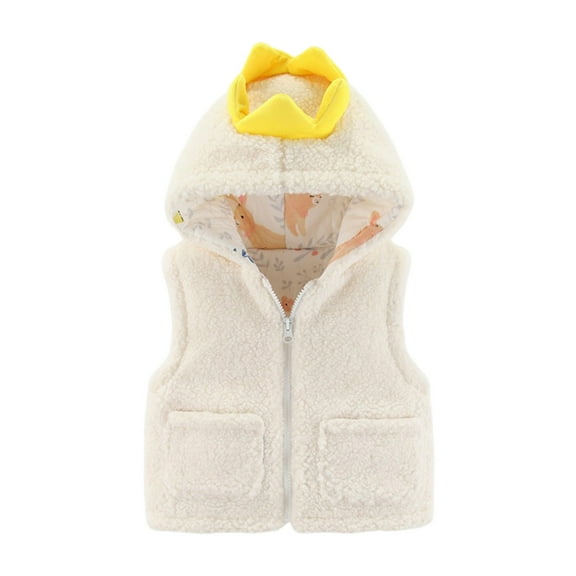 Vest Girls with Bear Ear Hood Sleeveless Outerwear Vests Boys' Outerwear Vests 0-6 Months Girls