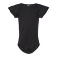 thumbnail image 1 of Infant Flutter Sleeve Baby Rib Bodysuit, Black , 18M, 1 of 3