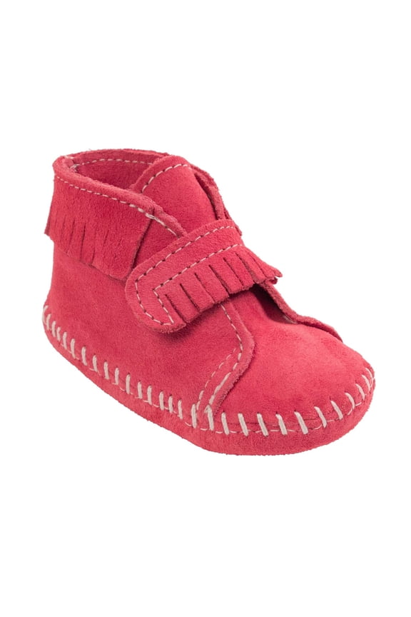 Suede Fringe Bootie (Infant/Toddler), Hot Pink 2 Infant