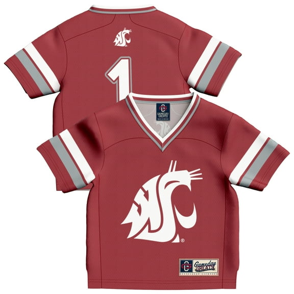 Infant GameDay Greats #1 Crimson Washington State Cougars Lightweight Collegiate Football Fashion Jersey