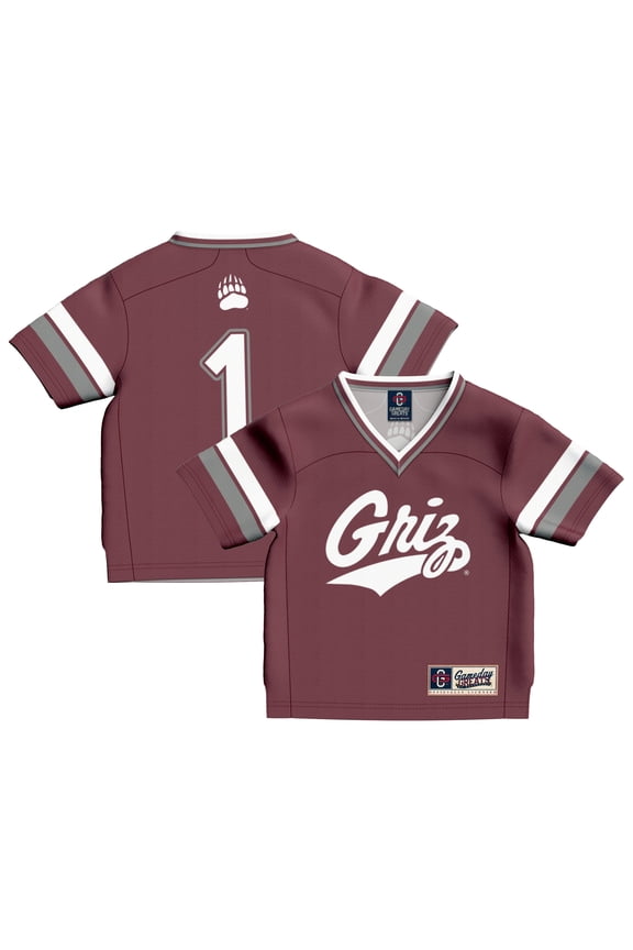 Infant GameDay Greats #1 Maroon Montana Grizzlies Lightweight Collegiate Football Fashion Jersey