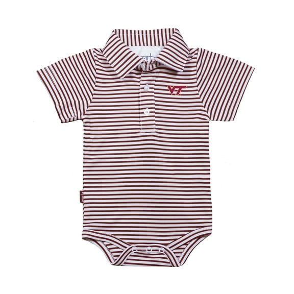 Infant Garb Maroon/White Virginia Tech Hokies Carson Polo Bodysuit