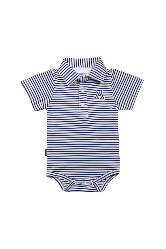 Infant Garb Navy/White Arizona Wildcats Carson Polo Bodysuit