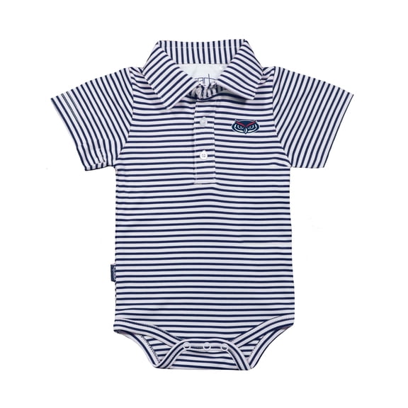 Infant Garb Navy/White Florida Atlantic Owls Carson Polo Bodysuit