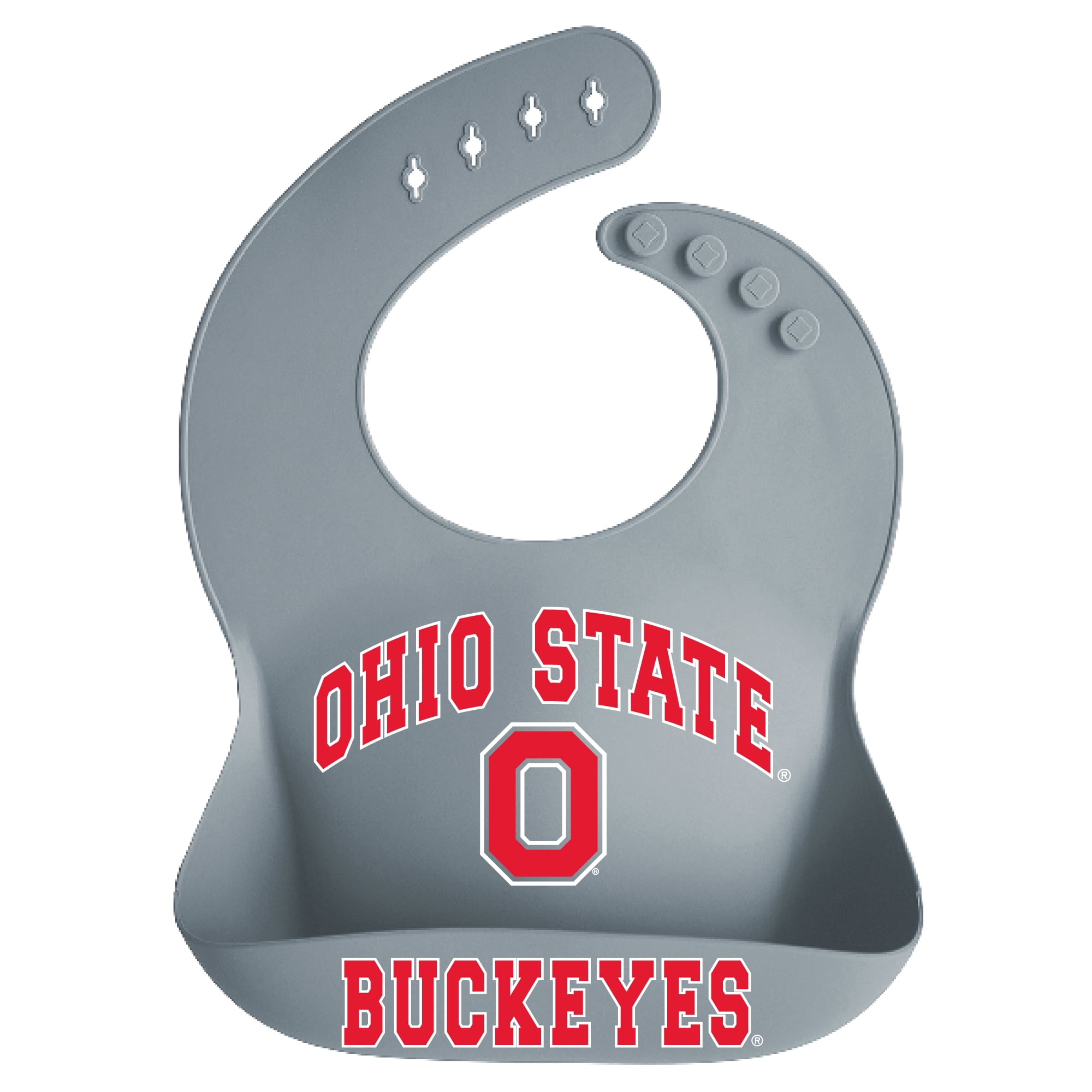 Infant Garb Ohio State Buckeyes Silicone Crumb Catcher Bib