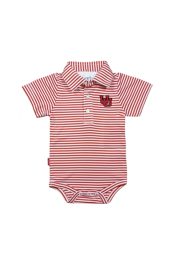 Infant Garb Red/White Utah Utes Carson Polo Bodysuit